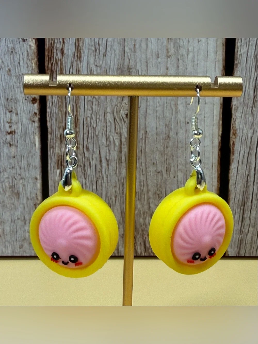 Cute Kawaii Pink Dumpling Earrings